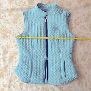 Arista riding / equestrian vest, light blue.